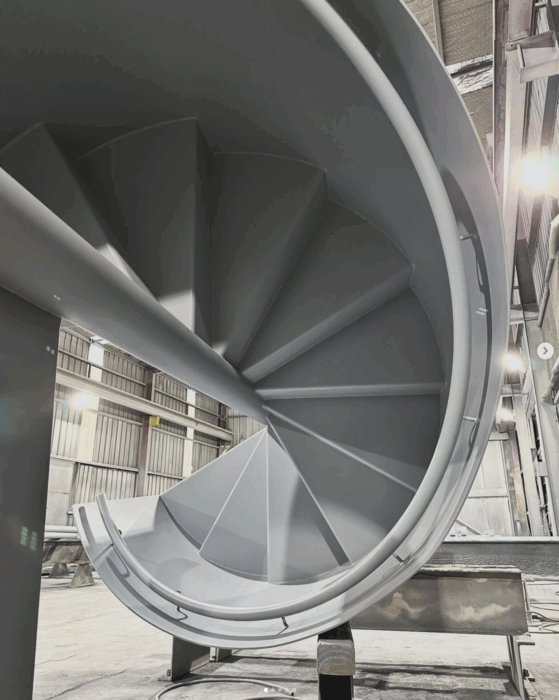 Spiral staircase - after paitning